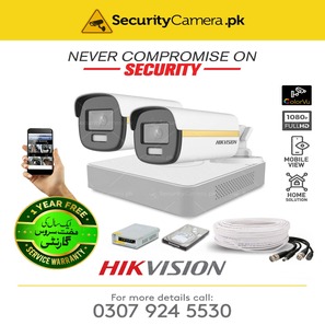 2 FHD Full Color View CCTV Camera Package Hikvision