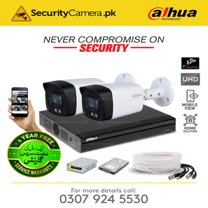2 UHD Full Color View CCTV Camera Package Dahua