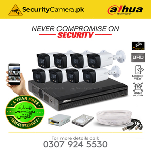 8 UHD Full Color View CCTV Camera Package Dahua