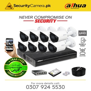 8 UHD IP Cameras Package Dahua